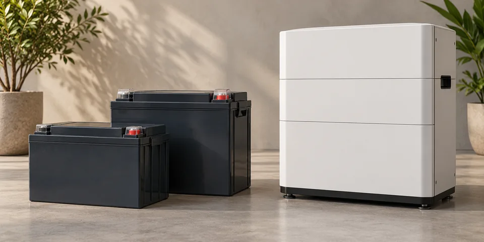 Blocs de batteries scellées et batterie modulaire stationnaire — illustration générée